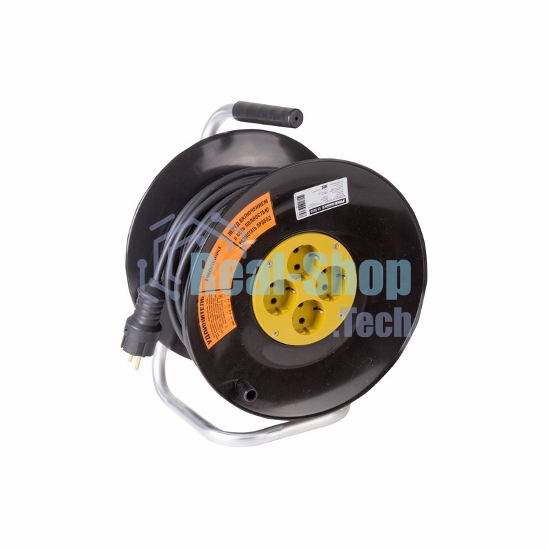 Удлинитель силовой на катушке 4 гнезда с/з 50 м 3х2,5 мм² PROFESSIONAL PROconnect