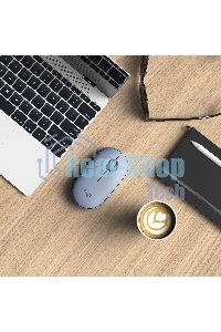 Мышь беспроводная Logitech Pebble M350 серый, 1000 dpi, радиоканал, Bluetooth, USB, кнопки - 3