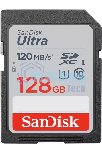 Флеш карта SD 128Gb SanDisk SDXC Class 10 UHS-I Ultra 120MB/s