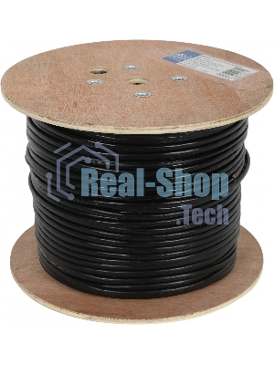 Кабель сетевой Ningbo FTP 4 пары cat5E solid 0.5мм Cu molded 305м серый outdoor стальной трос