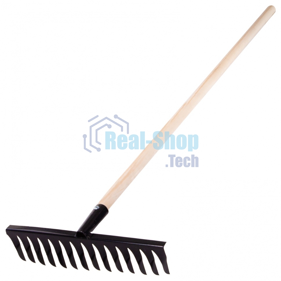 Грабли Сибртех 14-зубые, 350мм, с черенком, витые