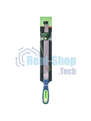 Напильник Сибртех, 250 мм плоский, двухкомпонентная рукоятка, №2