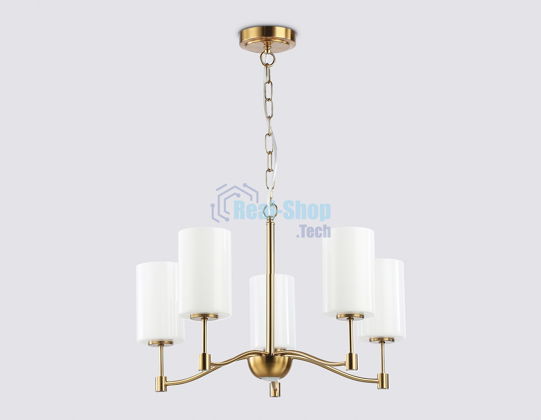 Люстра Ambrella light LH56051/5 BS/FR латунь/белый матовый E14*5 max 40W D590*950