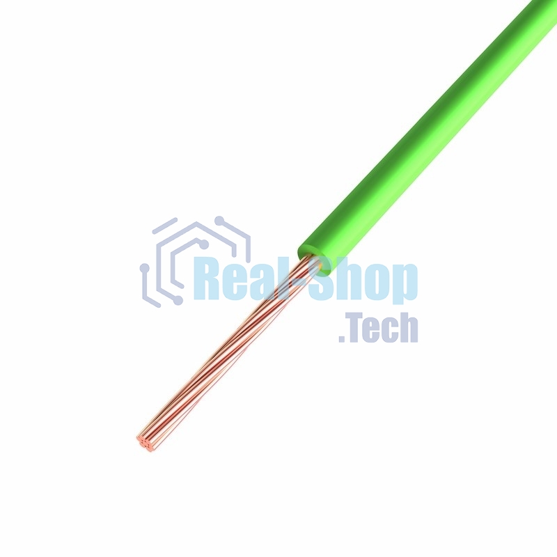 Провод ПГВА Rexant 1х0.50 мм², Cu, зеленый, бухта 500 м