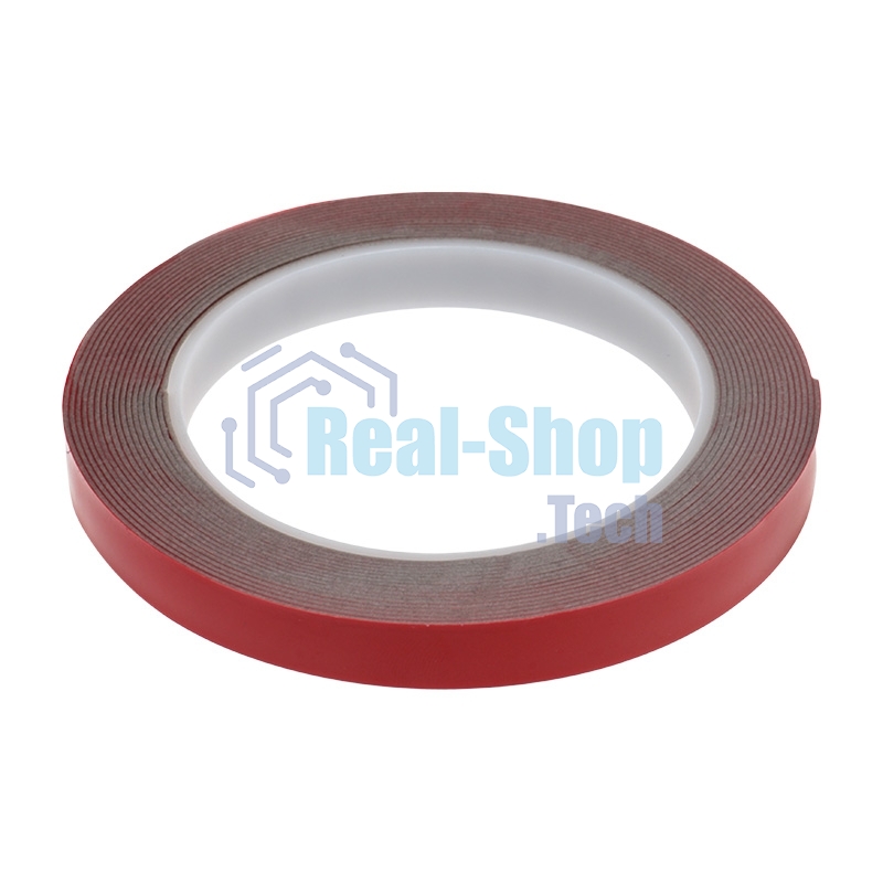 Двухсторонний скотч Rexant, серый, на HBA акриловой основе, 12 мм, ролик 5 м