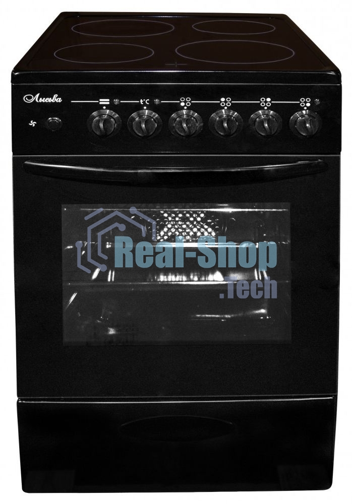 Плита электрическая Лысьва EF4004MK00 черный, конфорок 4 электрических, духовка 57 л, 50 см x 84 см x 60 см (без крышки)