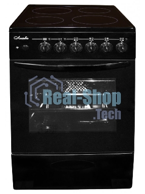 Плита электрическая Лысьва EF4004MK00 черный, конфорок 4 электрических, духовка 57 л, 50 см x 84 см x 60 см (без крышки)