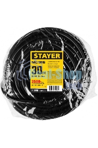 Удлинитель-шнур MC 315, 30 м, 3500 Вт, 1 гнездо, ПВС 3х1,5 мм2, STAYER