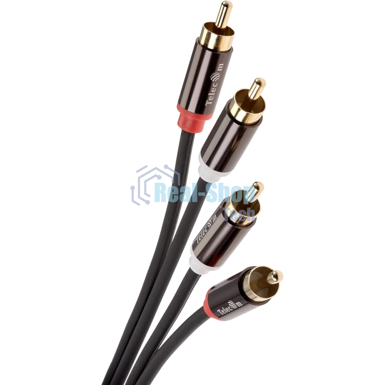 Кабель соединит 2xRCA (M) - 2xRCA (M),1.5m, TelecomPRO TAV7158M-1.5M
