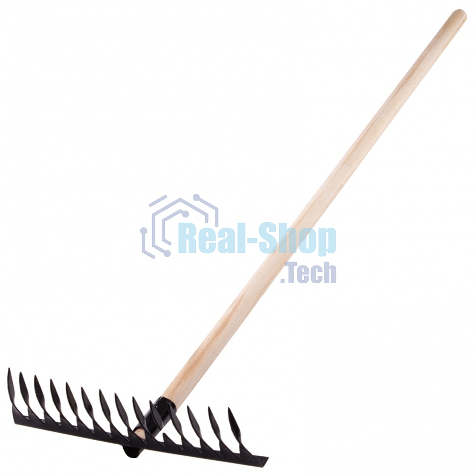 Грабли Сибртех 14-зубые, 350мм, с черенком, витые