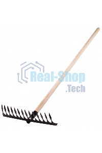 Грабли Сибртех 14-зубые, 350мм, с черенком, витые