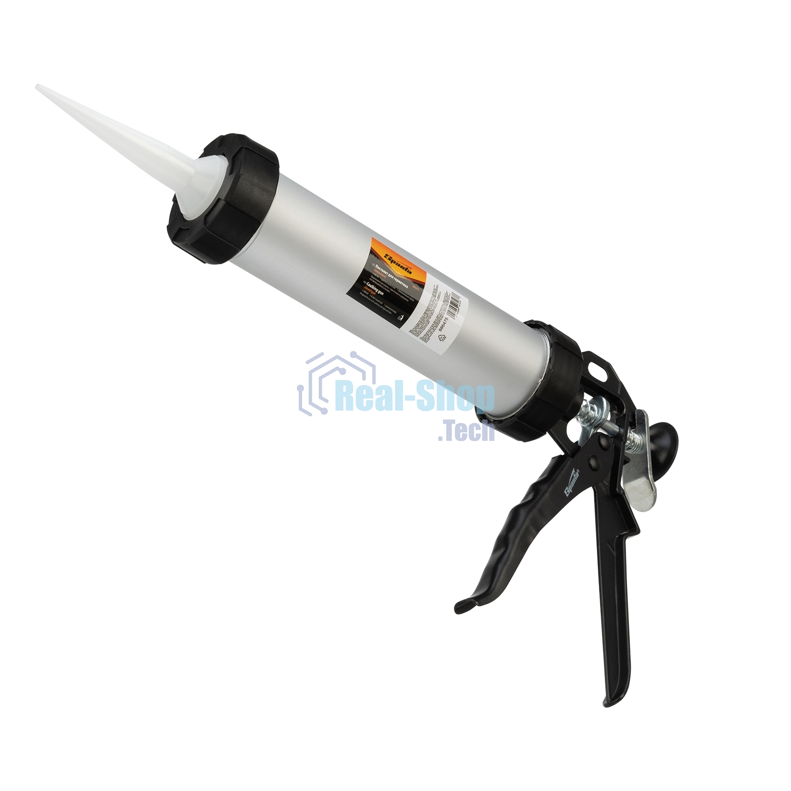 Пистолет для герметика Sparta 400мл ''закрытый'' алюминиевый корпус круглый шток 8 мм