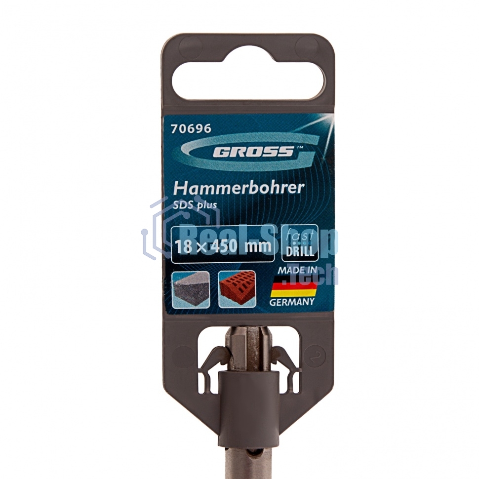 Бур по бетону Gross PRO, 18 х 450 мм, SDS PLUS