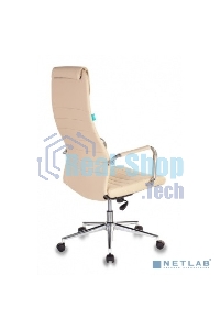 Кресло руководителя Бюрократ KB-9N/ECO/OR-12 бежевый, сиденье бежевый, искусственная кожа, крестовина хром, колеса черный