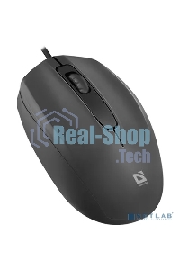 Мышь проводная Defender Alpha MB-507 черный, 1000 dpi, USB, кнопки - 3