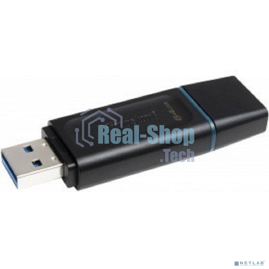 Флешка USB Kingston 64Gb USB 3.2 Gen 1 DataTraveler Exodia черный/бирюзовый