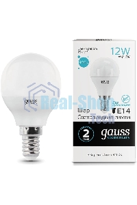Лампа светодиодная LED Gauss Elementary Шар 12W 920lm E14 4100K