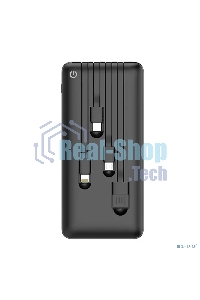 Портативный аккумулятор Powerbank Perfeo ABSOLUTE 10000mah In Micro usb,USB /Out USB,Micro usb,Type-C,Lightning, 2.1А/ черный (PF_B4878)