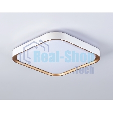 Потолочный светодиодный светильник Ambrella light FZ1253 WH/GD белый/золото 18W 5000K 250*250*60 (Без ПДУ)