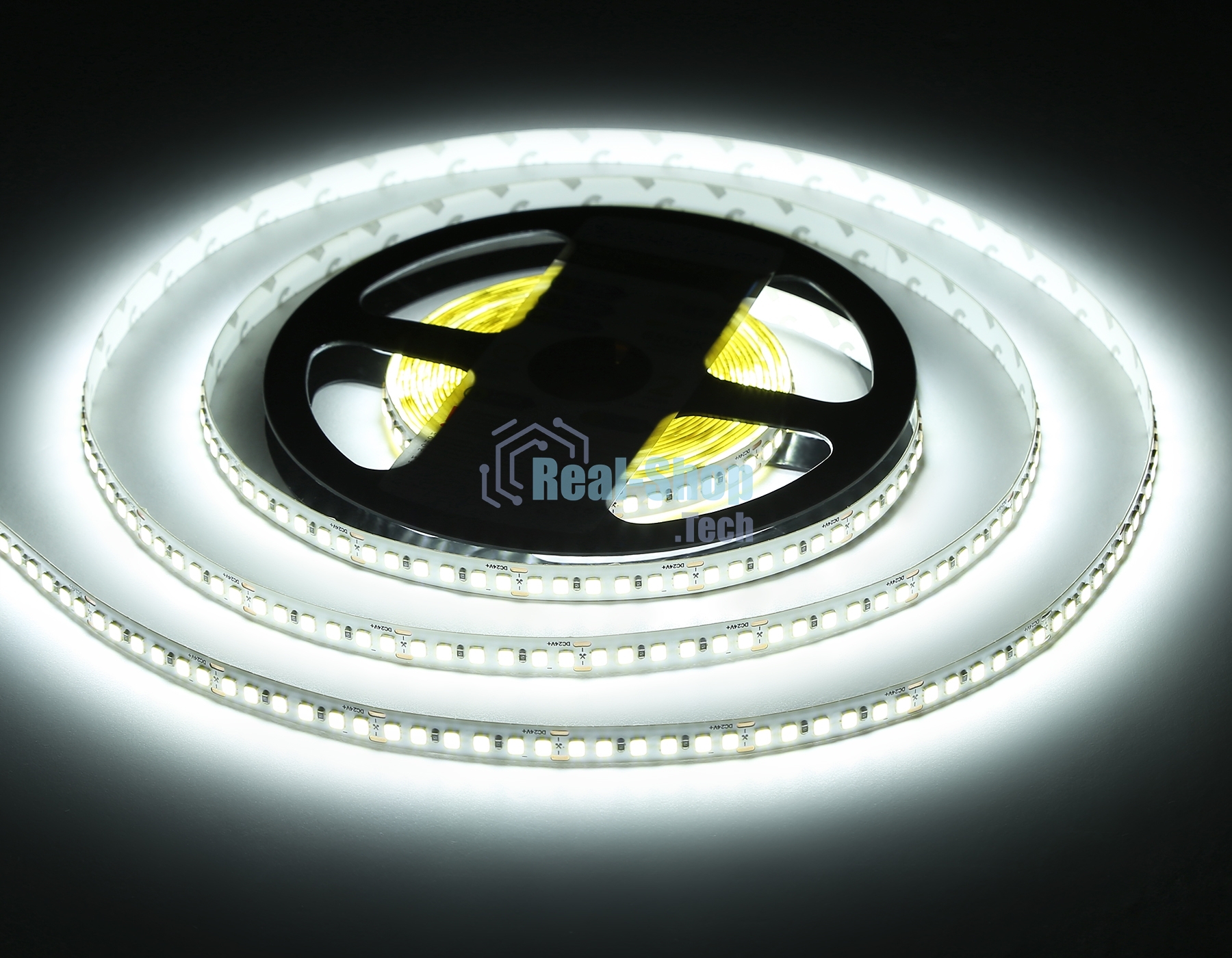 Светодиодная лента Ambrella light GS3203 2835 180Led/ 14.4W m/ 24V IP20 6500K/ 5000*8*1.2mm (2 конт.)