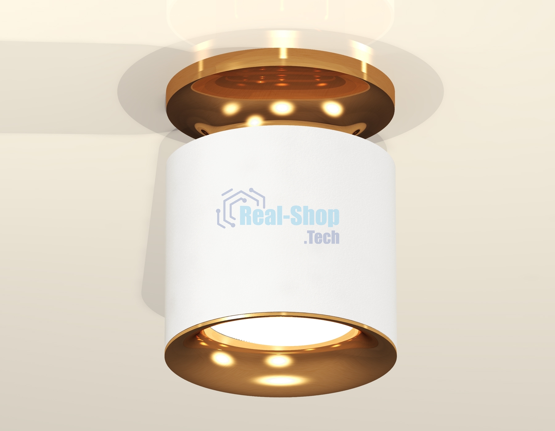 Светильник Ambrella Light XS7401122 SWH/PYG белый песок/золото желтое полированное MR16 GU5.3 (N7929, C7401, N7014)