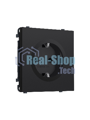Комплект механизма электрической розетки SIGMA Черный Мягкое касание 50Hz 2P+E с/з с/ш 16A-250V QUANT PRO (SP9870, PR141)