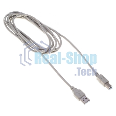 Кабель Buro BHP RET USB_BM30 USB A(m) USB B(m) 3м серый блистер