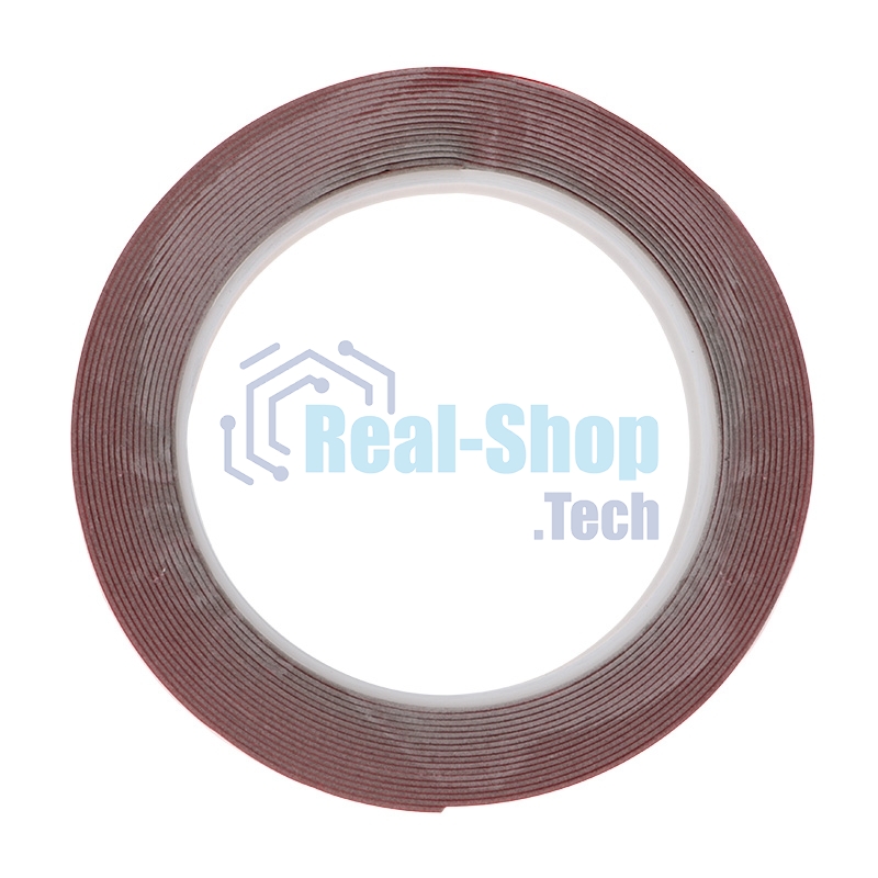 Двухсторонний скотч Rexant, серый, на HBA акриловой основе, 12 мм, ролик 5 м