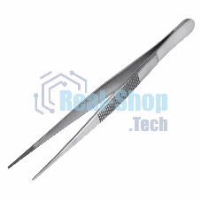 Пинцет прямой, узкий, рифленый 145 мм ПРОФИ