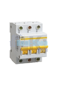 Выключатель автоматический модульный 3п D 6А 4.5кА ВА47-29 ИЭК MVA20-3-006-D