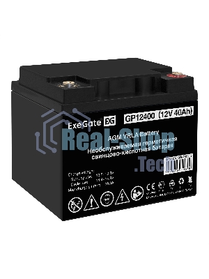 Аккумуляторная батарея ExeGate GP12400 (12V 40Ah, под болт М6)