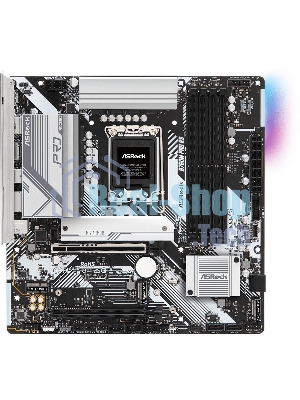Материнская плата ASRock B760M Pro RS, Micro-ATX, LGA 1700, Intel B760, 4xDDR5, 4xSATA, 3xM.2, 1xPCI-E 5.0 x16, 1xPCI-E 3.0 x4, 1xHDMI, 1xDP, 1x 2.5Gb LAN, 3xUSB 3.2 Gen 1, 2xUSB 2.0, 3x3.5 мм, 7.1, ATX