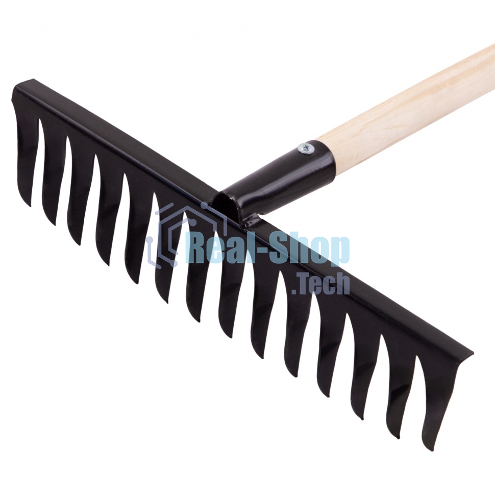 Грабли Сибртех 14-зубые, 350мм, с черенком, витые