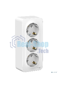 Розетка 3-м ОП Blanca 16А 250В без шторок с заземл. изол. пласт. бел. SchE BLNRA010311