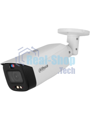 Уличная цилиндрическая IP-видеокамера TiOC DAHUA DH-IPC-HFW3449T1P-ZAS-PV-S5 с ИИ и активным сдерживанием 4Мп, 1/2.7” CMOS, моторизованный объектив 2.7~13,5мм (5x), видеоаналитика, ИК 50м, LED 40м