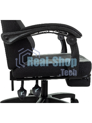 Кресло Zombie Weaver черный/серый, ткань, подголовник, подставка для ног