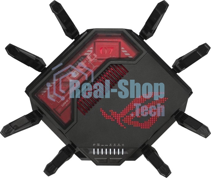 Маршрутизатор ASUS GT-BE19000, черный/красный, 90IG0850-MO9A0V