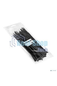 Стяжка (хомут) нейлоновая ExeGate EX293132RUS CV66-300x7.5B (нейлон 6.6, 300x7.5 мм, неоткрывающаяся, halogen free, -40°C - +85°C, черная, 100 шт)