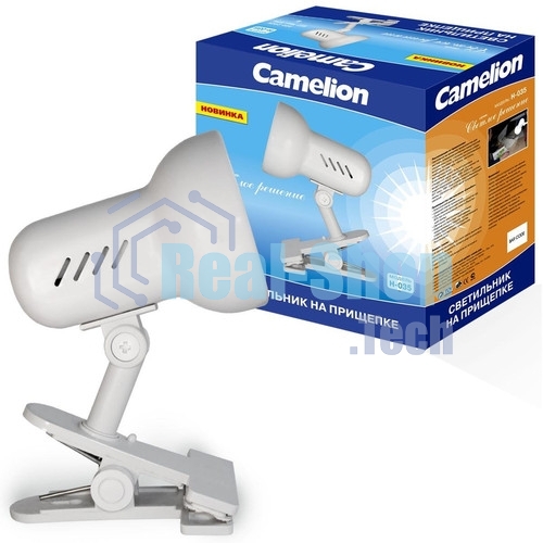 Светильник H-035 черный прищепка метал. 220В 60Вт Camelion 7197