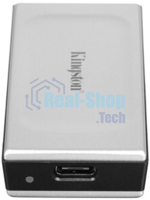 Внешний SSD Kingston XS2000, 2TB, USB 3.2 Gen 2x2 Type-C, R/W 2000/2000, серебристый