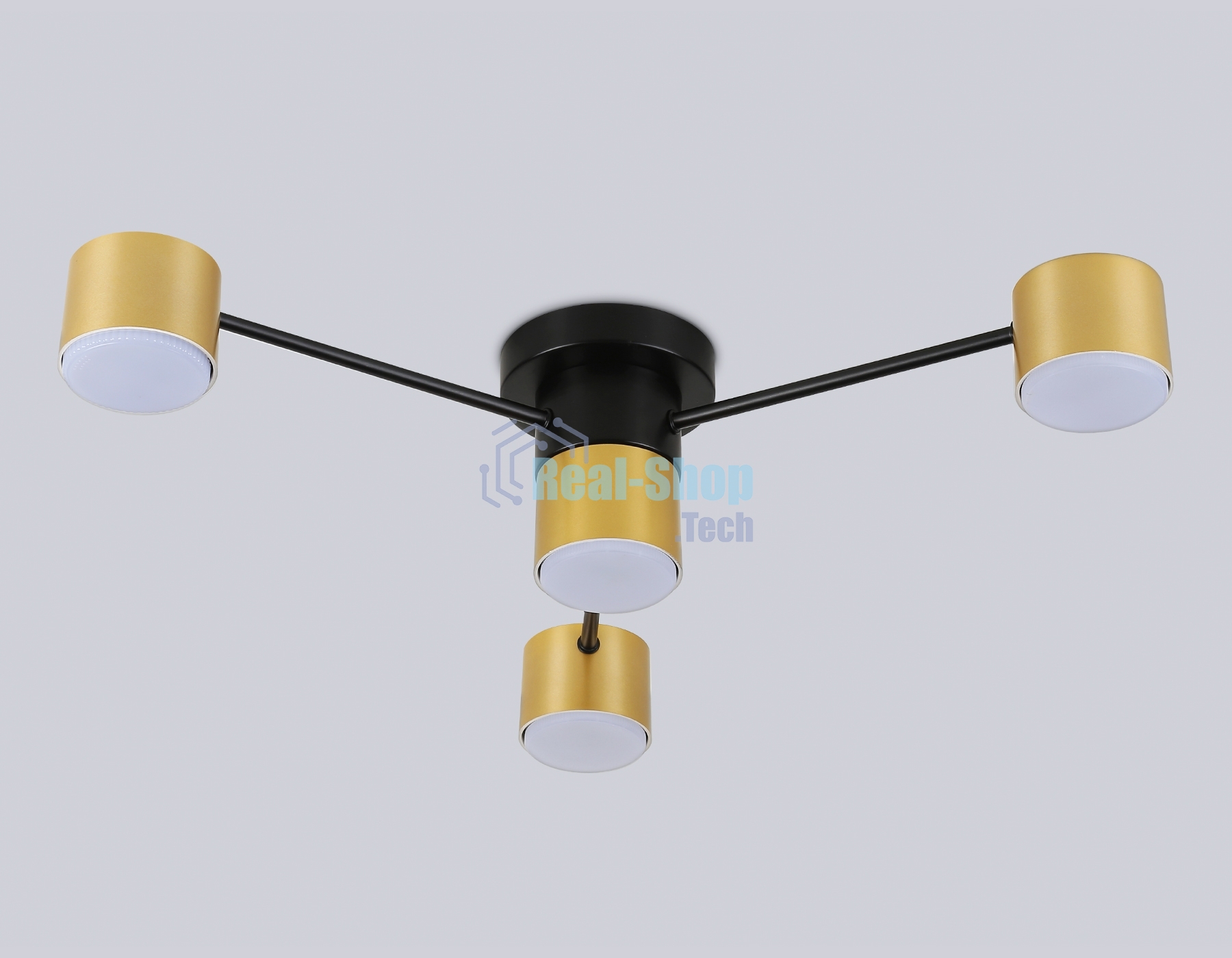 Потолочный светильник Ambrella light FL51722/4 BK/GD черный/золото GX53/4 max 12W 645*135