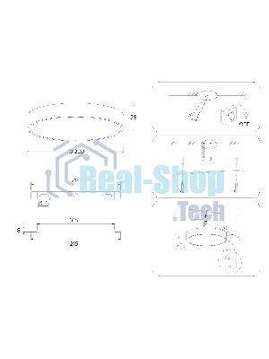 Потолочный светодиодный светильник Ambrella light FV5519 WH белый LED 26W 3000K D220*58 (Без ПДУ)