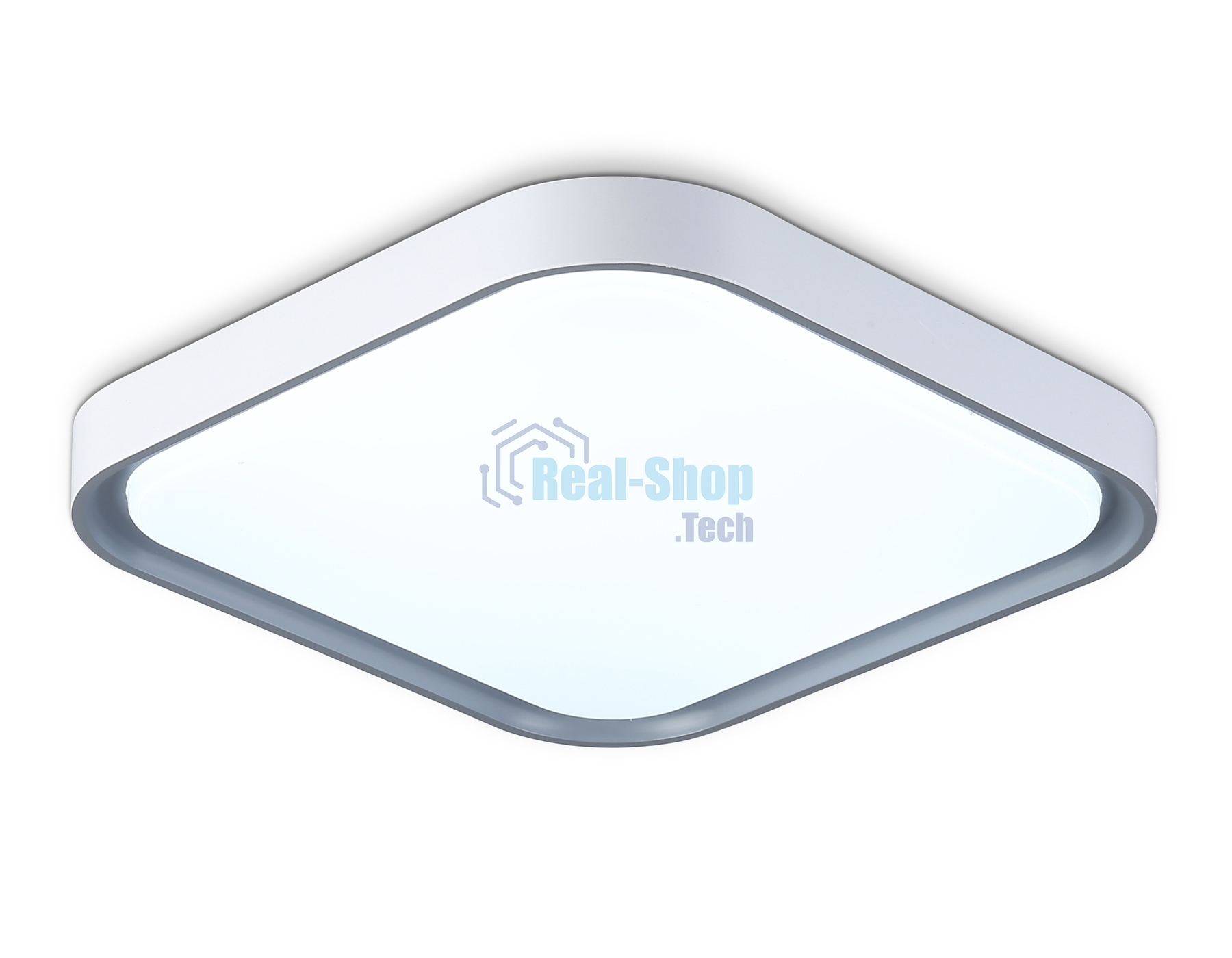 Потолочный светодиодный светильник Ambrella light FZ1256 WH/GR белый/серый 27W 5000K 350*350*60 (Без ПДУ)