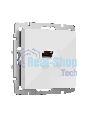 Розетка Ethernet RJ-45 cat. 6A экранированная (белый)