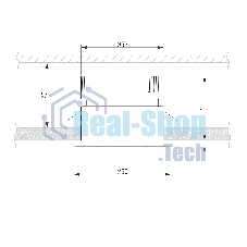 25023/LED/ Встраиваемый светильник 7W 4200K BK черный