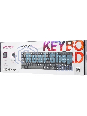 Клавиатура проводная Defender Accent SB-720, USB, черный