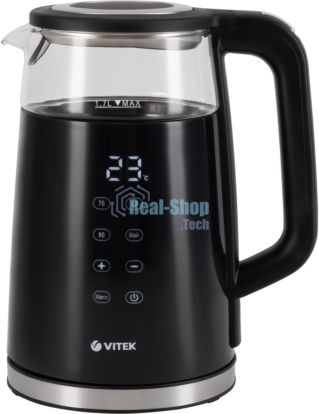 Чайник электрический Vitek VT-8827 1.7л. 2200Вт разноцветный корпус: стекло/металл