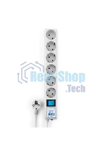 Фильтр-удлинитель PowerCube PRO (SPL(5+1)-16B-P-5М) 5.0 м, LC контур - подавление В/Ч помех, 16А/3,5 кВт