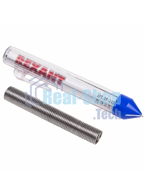 Припой с канифолью Rexant 20гр. d=1.0мм (Sn60 Pb40 Flux 2.2%)