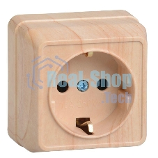 Розетка 1-м ОП Октава 16А РС20-3-ОС с заземл. сосна ИЭК ERO11-K03-16-DC